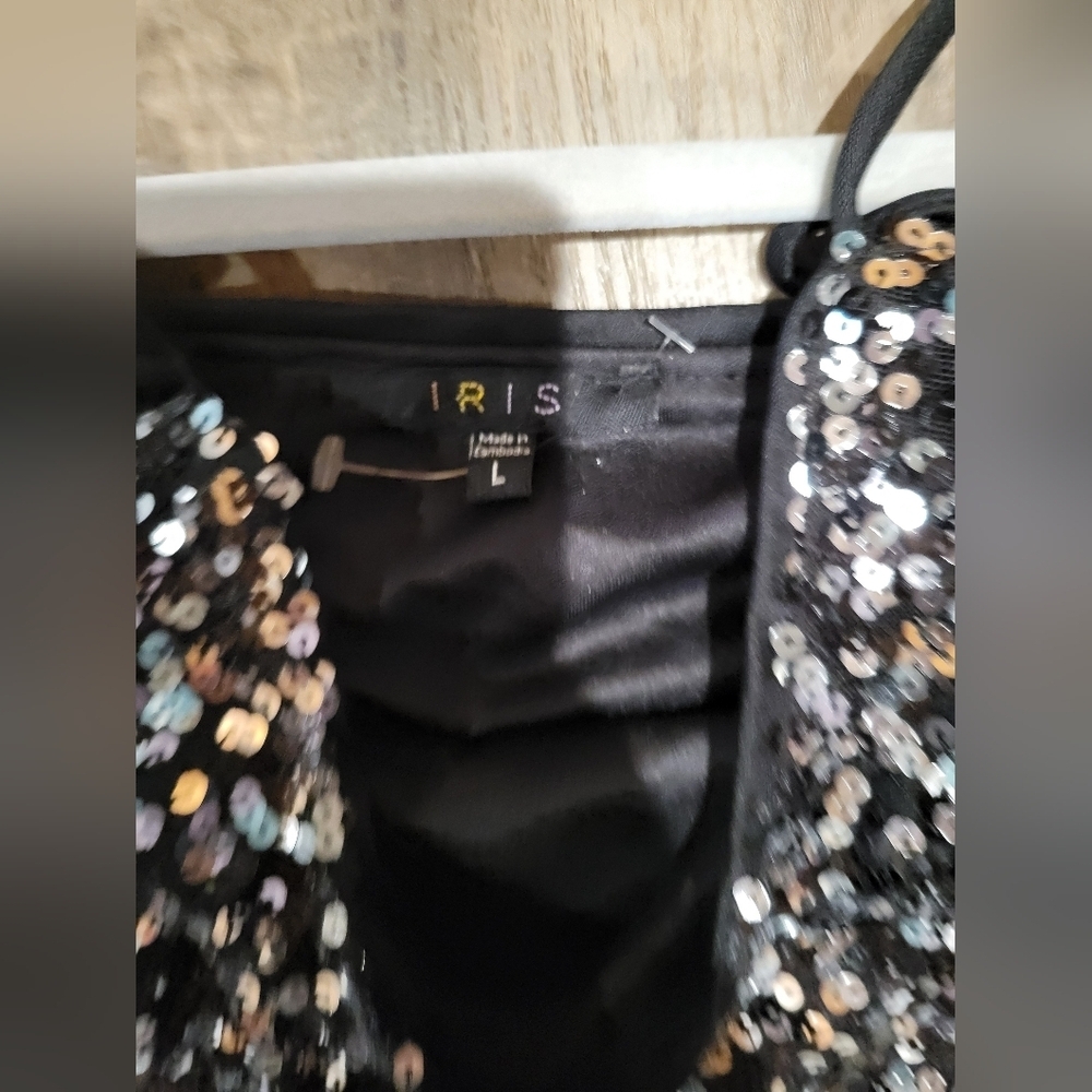 Iris Sparkling Blue Sequin Mini Dress - Picture 8 of 12